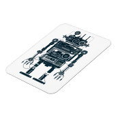 Roboter aus analogen Retro-Geräten Magnet (Linke Seite)