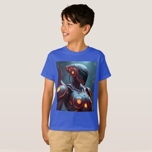 Roboter aus dem Weltraum T-Shirt (Vorne ganz)