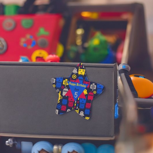 Roboter-Außerirdischen-Cartoon Stern-Aufkleber