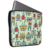 Roboter-Außerirdischen Vintage Musterdarstellung Laptopschutzhülle (Vorne Rechts)
