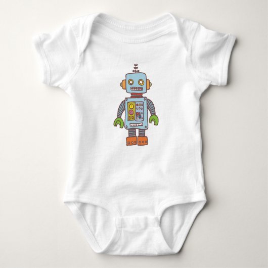 Roboter Baby Strampler (Vorderseite)