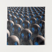 Roboter bei Sonnenuntergang Wandteppich (Vorderseite)