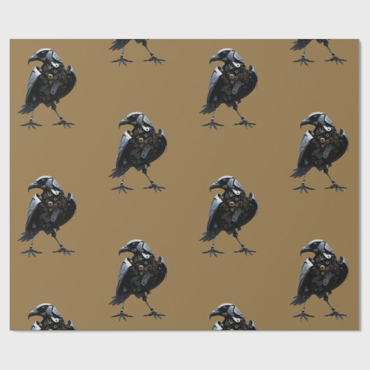 Roboter Bird Geschenkpapier (Flach)