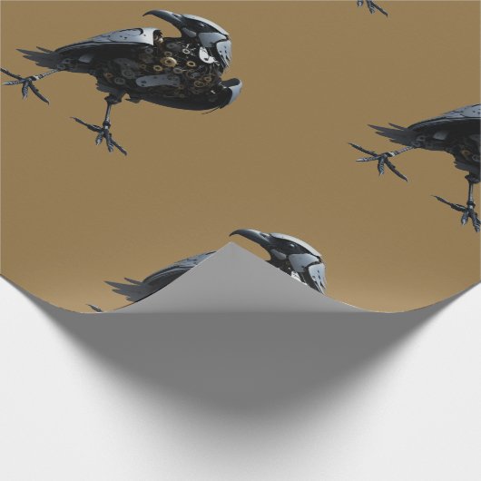 Roboter Bird Geschenkpapier (Ecke)