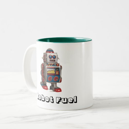 Roboter-Brennstoff Zweifarbige Tasse (Vorderseite Links)
