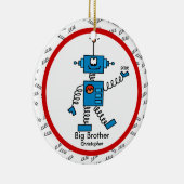 Roboter-Bruder-Weihnachtsverzierung Keramik Ornament (Rechts)