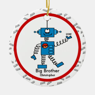 Roboter-Bruder-Weihnachtsverzierung Keramik Ornament