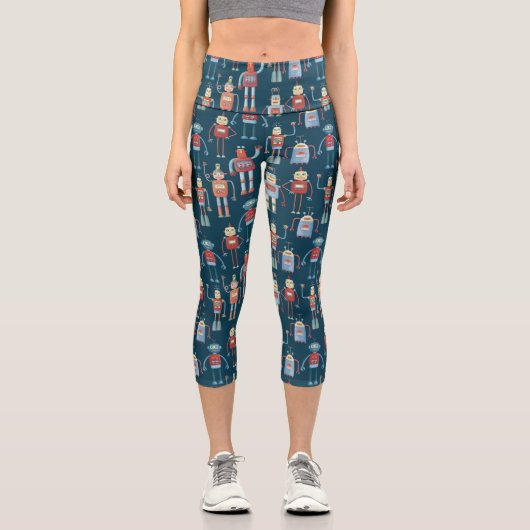 Roboter Capri Leggings (Vorderseite)