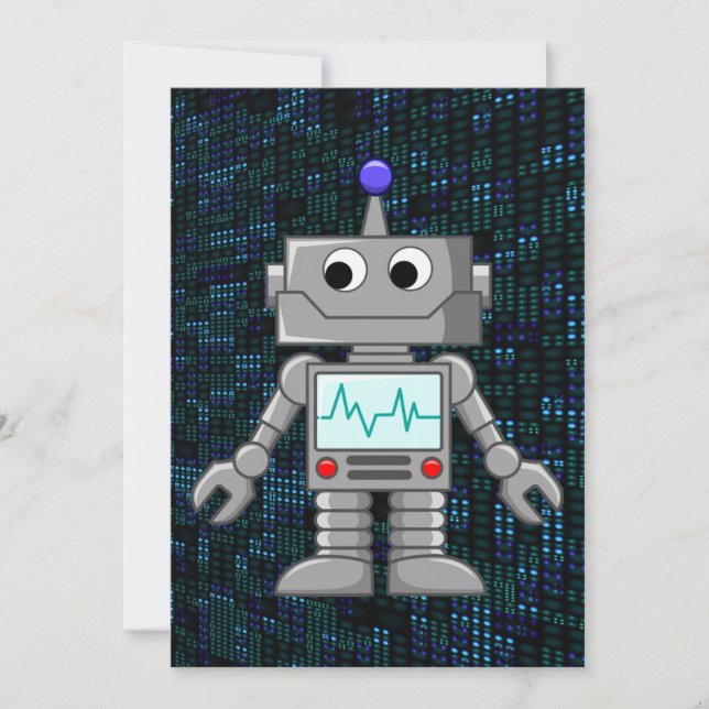 Roboter-Cartoon (Vorderseite)