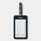 Roboter-Cartoon Gepäckanhänger (Rückseite vertikal)