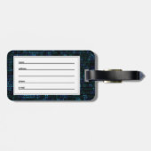 Roboter-Cartoon Gepäckanhänger (Rückseite horizontal)