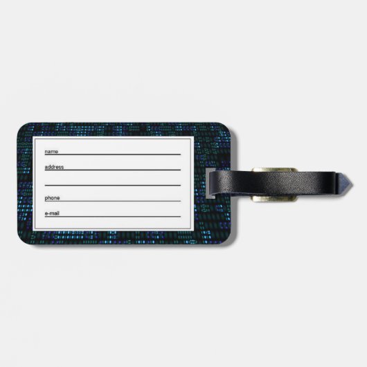 Roboter-Cartoon Gepäckanhänger (Rückseite horizontal)