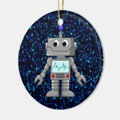 Roboter-Cartoon Keramikornament (Links)