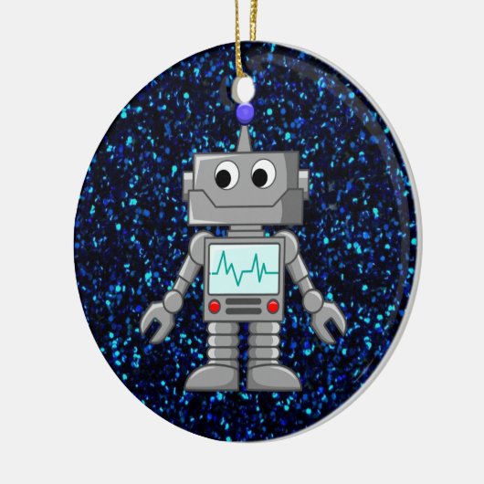 Roboter-Cartoon Keramikornament (Links)