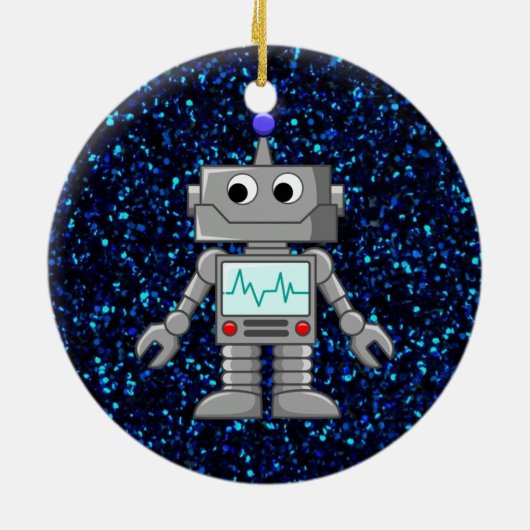 Roboter-Cartoon Keramikornament (Hinten)