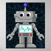 Roboter-Cartoon-Poster Poster (Vorne)