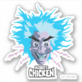 Roboter Chicken Scientist Head Graphic Aufkleber (Vorderseite)