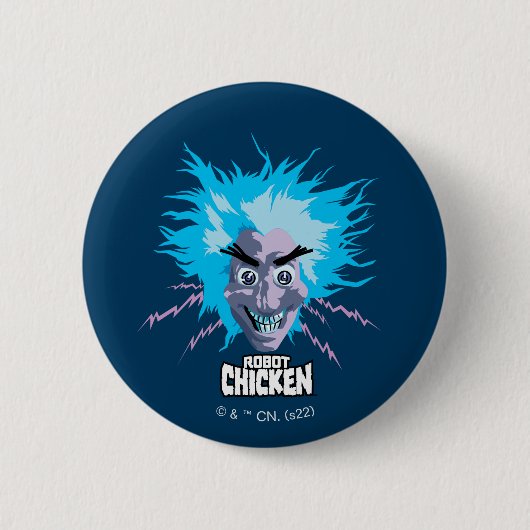 Roboter Chicken Scientist Head Graphic Button (Vorderseite)