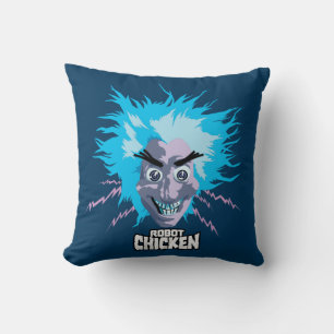 Roboter Chicken Scientist Head Graphic Kissen