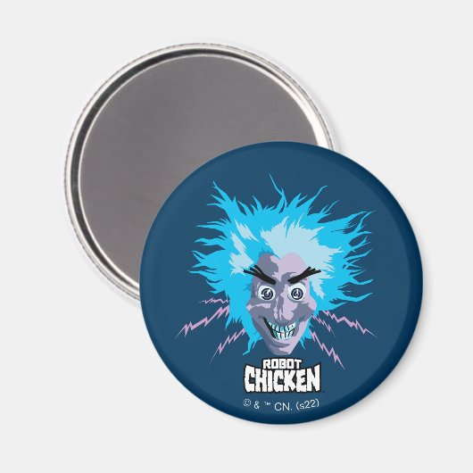 Roboter Chicken Scientist Head Graphic Magnet (Vorderseite/Rückseite)