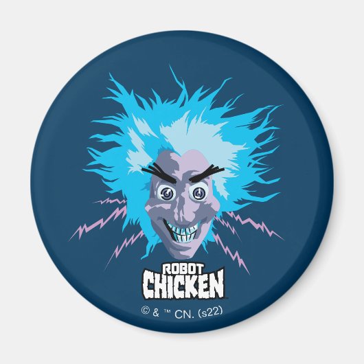 Roboter Chicken Scientist Head Graphic Magnet (Vorne)