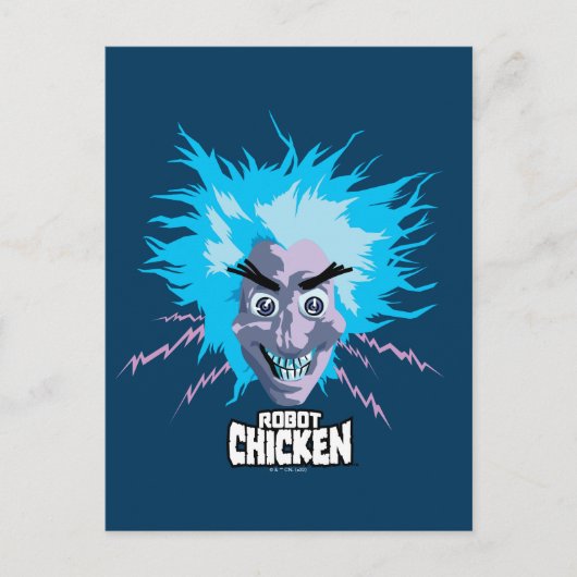 Roboter Chicken Scientist Head Graphic Postkarte (Vorderseite)