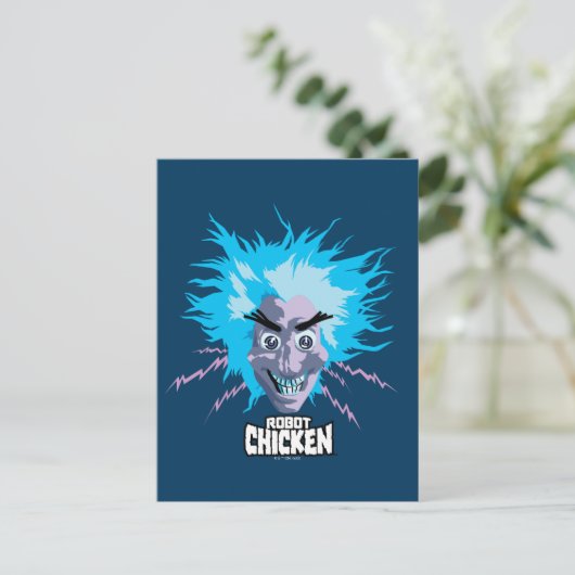 Roboter Chicken Scientist Head Graphic Postkarte (Stehend Vorderseite)
