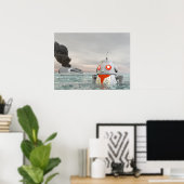 Roboter-Crash in Sea Poster (Heimbüro)