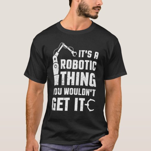 Roboter Cyborg Machine Robotics Engineer Ai Techno T-Shirt (Vorderseite)