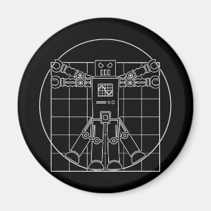 Roboter Da Vincis Vitruvian Magnet