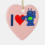 Roboter des Herzens I Keramik Ornament (Rechts)