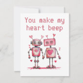 Roboter, die mein Herz zum Wallis machen Karte (Vorderseite)