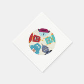 Roboter, die nach unten schauen serviette (Ecke)