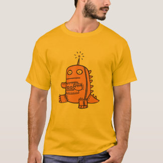 Roboter Dino - Orange T-Shirt