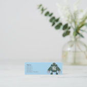 Roboter - dünn mini visitenkarte (Stehend Vorderseite)