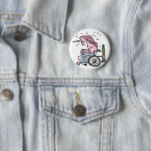 Roboter-Einhorn-Angriff in einem KNOPF Button (Beispiel)