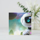 Roboter Einladung (Stehend Vorderseite)