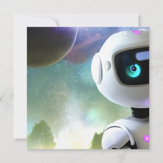 Roboter Einladung (Vorderseite)