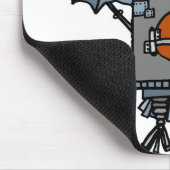 Roboter-Eule Mousepad (Ecke)