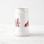 Roboter-Evolution des Mannes in Roboter Bierglas (Mittel)