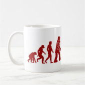 Roboter-Evolution des Mannes in Roboter Kaffeetasse (Links)