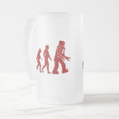 Roboter-Evolution des Mannes in Roboter Mattglas Bierglas (Vorderseite Links)
