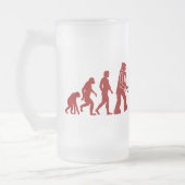 Roboter-Evolution des Mannes in Roboter Mattglas Bierglas (Links)