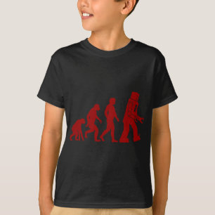 Roboter-Evolution - vom Mann in Roboter T-Shirt