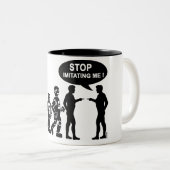 Roboter-Evolution Zweifarbige Tasse (VorderseiteRechts)