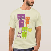 Roboter-Familie T-Shirt (Vorderseite)