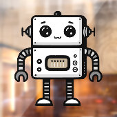 Roboter Fensteraufkleber (Blatt 2)