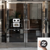 Roboter Fensteraufkleber (Büro Tür)