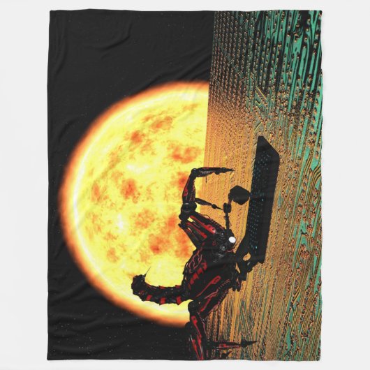 ROBOTER FLEECEDECKE (Vorderseite)