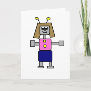 Roboter-Freundin-Karte Karte